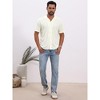 INSPIRE CHIC Men's Camp Collar Button Down Short Sleeve Distressed Ripped Casual Shirts - 2 of 4