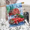Briarwood Lane Picking Up The Tree Christmas House Flag Pickup Ba - 4 of 4