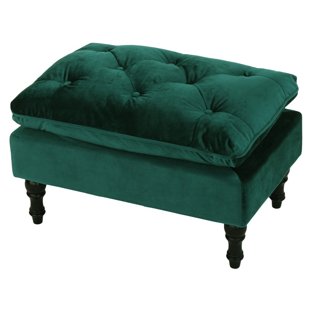 UPC 849114970744 product image for Jeremy New Velvet Tufted Ottoman - Teal - Christopher Knight Home | upcitemdb.com