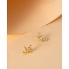 Molenia 18K Gold Plated 12 Constellation Personalized Earrings for Women, 925 Sterling Silver Zodiac Stud Earrings Horoscope Celestial Jewelry - 3 of 4
