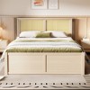 YOOCOZZ Queen Size Platform Bed with 4 Storage Drawers, Rattan Headboard Design - 2 of 4