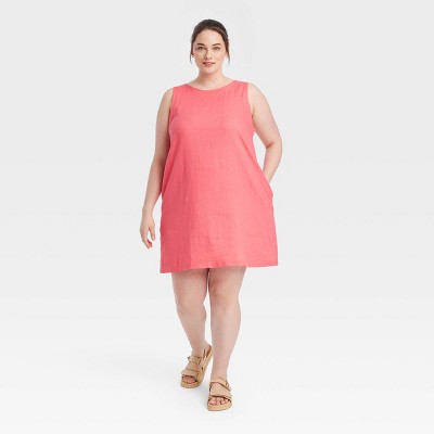 Women's Midi Slip Dress - A New Day™ Hot Pink M : Target