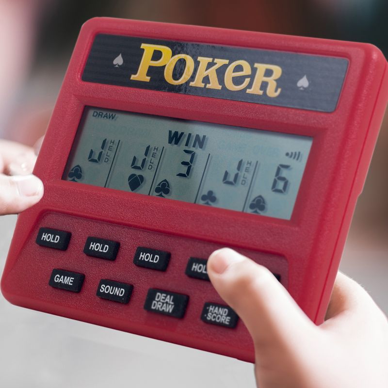 Trademark Poker Handheld Battery-Operated Electronic 5-in-1 Poker Game, 3 of 6