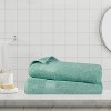 Modern Solid Classic Premium Luxury Cotton 2 Piece Bath Sheet Towel Set by Blue Nile Mills - 2 of 4