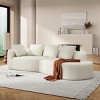 116" Curved Sectional Sofa with Chaise Lounge,High-Density Foam Cushion,Modern 2-Piece Couch for Living Room-Baofuwish - 2 of 4