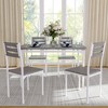 5-Piece Dining Set, Industrial Style 4-Person Dining Set and Chairs, Kitchen Dining Set for Restaurant and Apartment Kitchen - 4 of 4