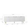 68.89" Floating Wall Mounted TV Stand with Touch LED Lights and Power Outlet, High Gloss Media Cabinet with Storage and USB Charging Ports - 4 of 4