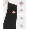 Elerevyo Men's Floral Print Soft Wedding Party Pocket Squares 1 Pcs 11.8"×11.8" - 3 of 4