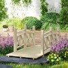 Outsunny 5 ft. Garden Bridge with Safety Rails, Wooden Outdoor Bridge for Backyard Ponds, Creeks, Streams - 3 of 4