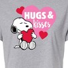Women's - Peanuts - Snoopy Hugs And Kisses Cropped Graphic T-Shirt - 2 of 4