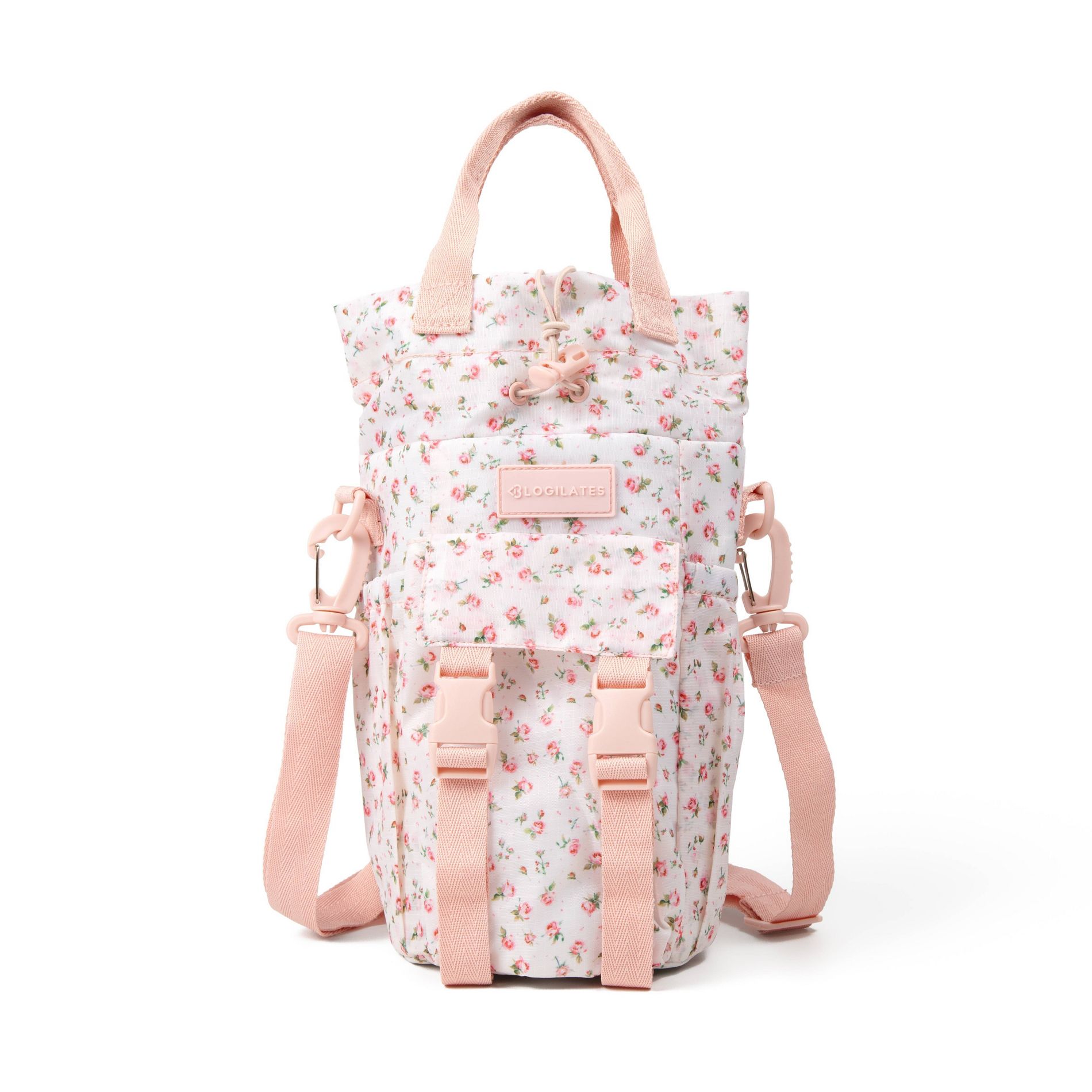 Blogilates Water Bottle Sling - Cream Floral