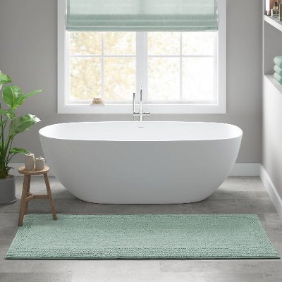 Kumasinova Plush Cotton Bathroom Rug, 3000 GSM Reversible Bath Rug, Tufted Washable Rug, Non-Slip Area Rug, Door Mat
