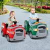 Costway 12V Kids Ride on Fire Truck Toddler Fire Toy Car with Shovel & Wrench Black/Green/Red - 4 of 4