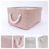 Unique Bargains Fabric Collapsible Sturdy Spacious Storage Bins 3 Pcs - 2 of 4