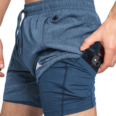 Man Active Gym 5inch Shorts With Zip Pockets