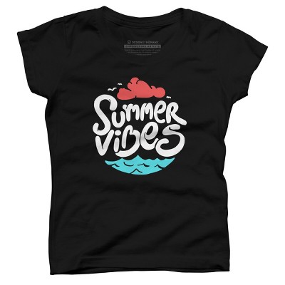 Girl's Design By Humans Ocean Summer Vibes By sebiondbh T-Shirt