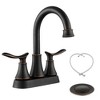Dual-Handle Centerset Bathroom Faucet with Swivel Spout, Vanity Sink Faucet Set Including Pop-up Drain and Supply Lines - 3 of 4