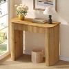 Tribesigns Solid Wood Fluted Console Table with Drawers, 39" Modern Compact Entryway Sofa Table for Small Space, Living Room, Hallway, Foyer, Oak - 4 of 4