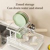 Kitchen Dish Rack 2 Tier Dish Drying Rack with Automatic Drainer Dish Drying Rack, Utensil Rack, Cup Rack, Large Dish Drainer for Kitchen - 2 of 4