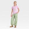 Girls' Short Sleeve Bunny Graphic T-Shirt - Cat & Jack™ Light Purple - 4 of 4