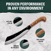 Condor Mini Duku Machete Knife – 10.5in 1075 High Carbon Steel Blade, Walnut Handle, Leather Sheath – 18.5oz - 4 of 4