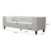 GDFStudio Sororia 89.75" Velvet Upholstered Tufted 3-Seater Sofa - 3 of 4