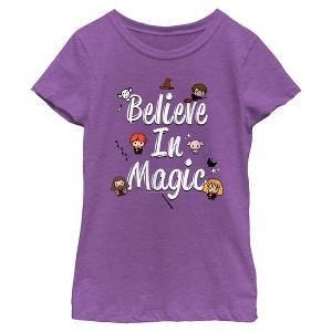 Girl's Harry Potter Believe In Magic T-Shirt - 1 of 4