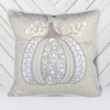 TopComfy Support Pillow Lace Embroidered Pumpkin Throw Pillow for Fall and Thanksgiving Decor, White, 17"*17"*10" - 3 of 4