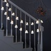20ct LED Fabric Happy Ghost Halloween Indoor Outdoor Novelty String Lights White/Black - Hyde and EEK! Boutique™ - 2 of 4