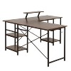 NicBex Gaming Desk Functional L Shaped Desk with Pullout Storage Drawers, Adjustable Open Shelf for Office, Study - 4 of 4