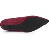 Allegra K Women's Pointy Toe Slip on Wedge Heel Pumps - 4 of 4
