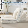 Human Dog Bed for Adult, Comfy Lazy Sofa Bed with 2 Pillows & 5 Adjustable Position, Chenille Upholstered Lounge Chair for Living Room Bedroom - 3 of 4