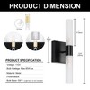 DORESshop 4 in. 2-Light Matte Black G9 Base Modern Cylinder Bathroom Vanity Light Wall Sconces with Frosted Glass Shade (2-Pack) - 4 of 4