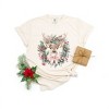 Simply Sage Market Women's Coquette Deer Wreath Short Sleeve Garment Dyed Tee - 3 of 4
