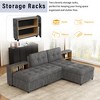 TiramisuBest 121.2" Versatile Sofa Bed Modular Sofa Free-combined Sofa with Two Storage Racks - 4 of 4