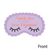 Big Dot of Happiness Pajama Slumber Party - Shaped Thank You Cards - Girls Sleepover Birthday Party Thank You Note Cards with Envelopes - Set of 12 - 3 of 4