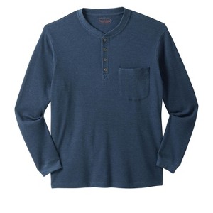 Boulder Creek by KingSize Men's Big & Tall Tall Thermal Pocket Longer-Length Henley - 1 of 4