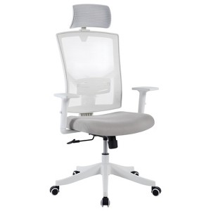 Ergonomic Office Chair with Lumbar Support & Flip-Up Arms - 350Lb Adjustable Mesh Desk Chair for Home/Gaming - 1 of 4