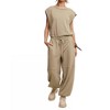 Women's Athleisure French Terry Loose Jogger Jumpsuit - Listicle - 2 of 4