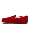 Women's Fuzzy Lined Suede Moccasin Slippers - 3 of 4