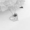 Sterling Silver Cz Dog Paw Print Heart Necklace for Women Ginger Lyne Collection - image 4 of 4