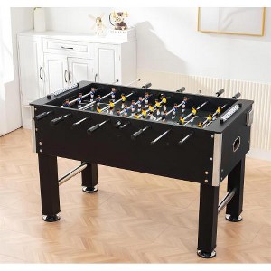 BestParts 54" Soccer Table - Foosball Game Table with Steel Legs, Indoor Sports Entertainment for Adults & Kids, Black - 1 of 4