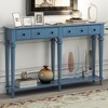 COWLOWN Entryway Table with 4 Drawers & Shelf, Vintage Console Table for Hallway, Living Room - 4 of 4
