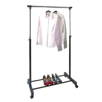 Folding Clothes Hanger 80x55x172cm with 6 Wheels and 4 Plate