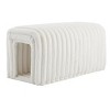 Ottoman Storage Bench With Arch Hollow,Pet Supplies Corduroy Bench,Upholstered Bench For The Living Room,Entryway And Bedroom-Cuddlewood - 4 of 4