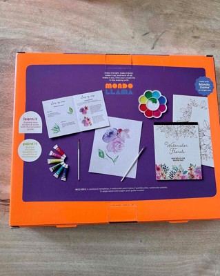 24pg Watercolor Coloring Book Set Floral and Fauna - Mondo Llama™