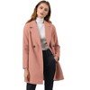 INSPIRE CHIC Women's Notched Lapel Double Breasted Raglan Sleeve Winter Coat - 4 of 4
