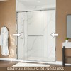 Lirago 56-60x76" Double Slider Glass Cabinet Door with Tempered Glass Aluminum Track Anti Derail Wheels Durable Frame Silver - 4 of 4