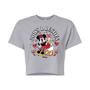 Women's - Disney - Bows And Besties Cropped Graphic T-Shirt - 1 of 4