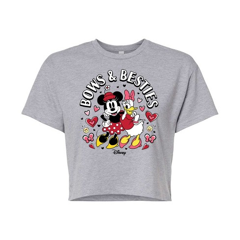 Women's - Disney - Bows And Besties Cropped Graphic T-Shirt - image 1 of 4